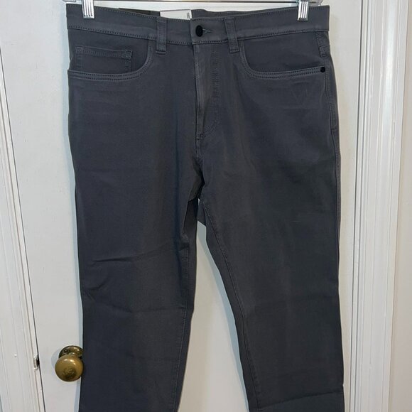 Haggar Active Series City Flex 5 Pocket Pants Mens Grey 32 x 30 Slim Straight - Picture 2 of 3